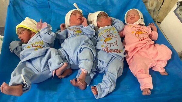 زن زاهدانی که چهار فرزند داشت، چهار قلو به دنیا آورد/ عکس